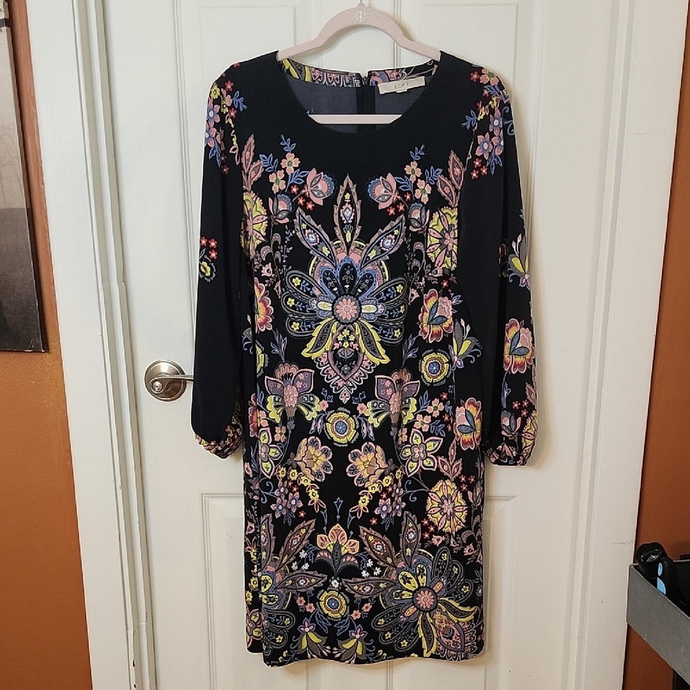 Floral Black Dress